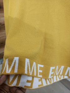 Yellow Mustardish Fitted Crop Top