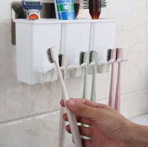 Self Adhesive Plastic Wall Mounted Toothbrush Hold