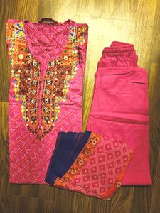 Pink Printed Kurta Set
