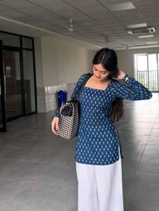 Elegant Blue Printed Kurta