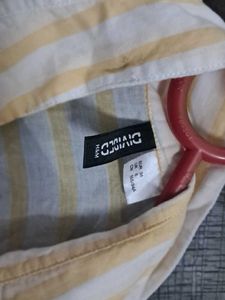 H&amp;M Yellow stripped Shirt