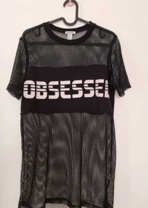Forever 21 Semi-Sheer Longline Top