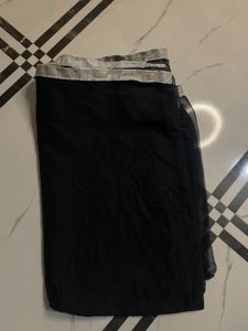 Black Saree With Simmered Border