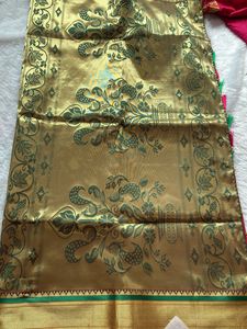 Semi Dark Pink Colour Paithani With Blouse