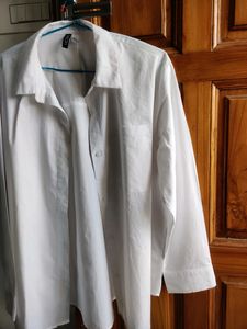 H&M white Oversized shirt