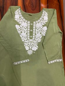 Price Drop! Chikankari Short Kurti For Women