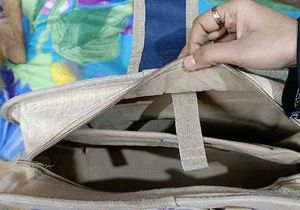 Elegant Beige Colour Jute Handbag