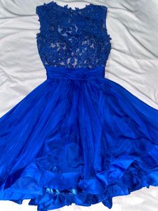 La Femme Royal Blue Cocktail Dress