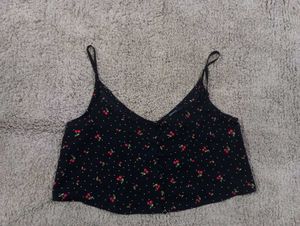 Black 🖤 With🍒 Printed Very Stylish Shein Top