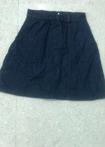 Women Denim Dark Blue Skirts