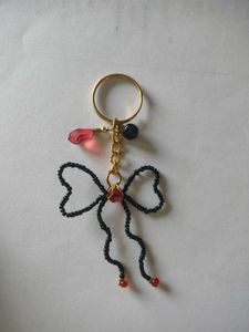 Beaded Bow Keychain