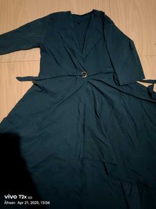 Emerald Wrap Maxi Dress