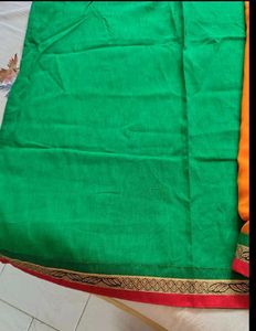 Orange  Saree with blouse pc