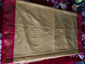 Pink &amp; Gold Silk saree with blouse