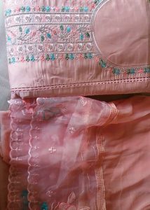 Cotton Pink Unstitched Suit 🎀