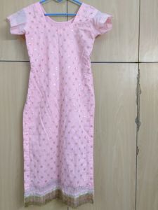 Baby Pink Beautiful Suit With Pant And Dupatta