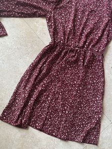 Floral Burgundy Dress