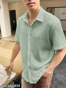 Mint Green Textured Shirt