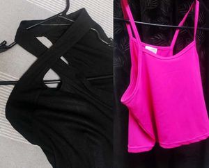 Pink & Black Tank Top Set