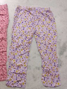 Floral Print Lounge Pants - Two Pairs