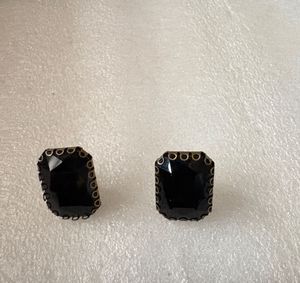 Vintage Black Stone Earrings