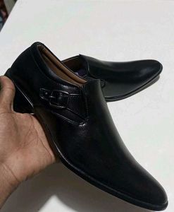 Black Leather Monk Strap Dress Shoes
