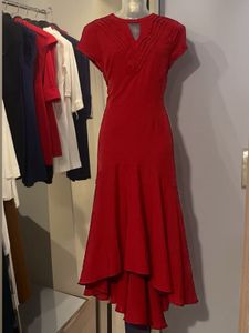 Pintrest Designer party wear Red one piece