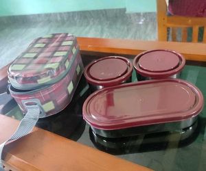 Milton Tiffin Box + 2 Tops