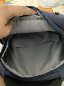 Lino Perros Navy blue solid Laptop Backpack