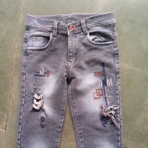 Grey Distressed Jeans