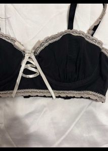 Black Lace Trim Bralette