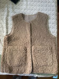 Tan Teddy Fleece Vest