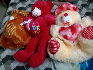 Red Teddy Bear with Love Heart