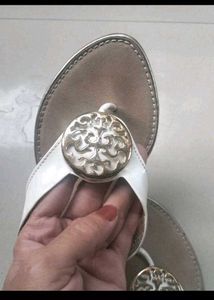 Inc.5 White Thong Sandals