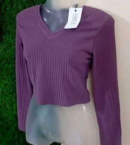 Lavender Knit Strreet 9 Top