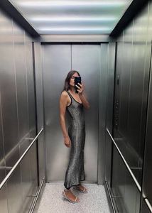 Silver Metallic Bodycon Dress