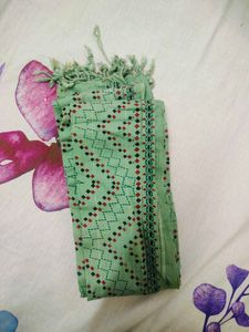 Green Embroidered Kurta Suit ( Kurt, Chunni, Pant)
