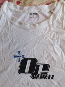 White Graphic Print T-Shirt