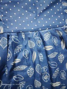 Blue Printed Dress