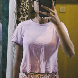Lilac Cropped T-Shirt