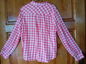 Pink Gingham Checkered Top