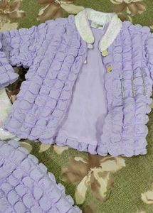 Girl&#39;s Lilac Skirt Set