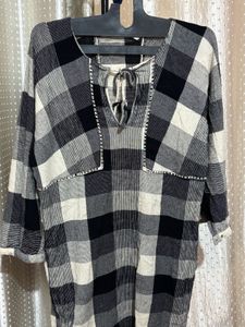 Checkered Tunic middi top