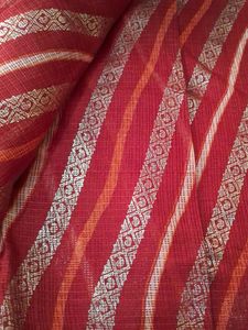 Like New Cotton  Blend  Saree With  Blouse Piece