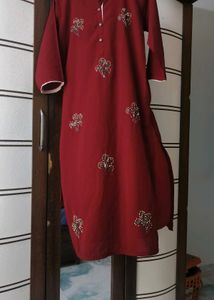 New Kurti With Beads Work