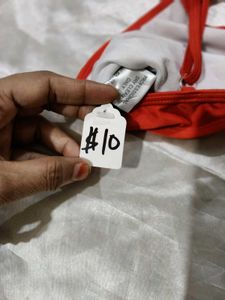 Red Ruffled Bikini Set