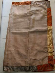 🆕Orange And Beige Saree
