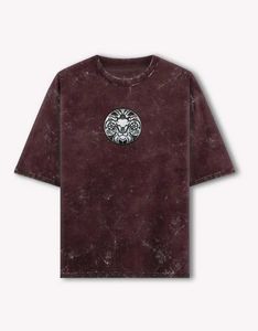 SAAHO MOVIE PUFF PRINTED ACID WASHED T-sh