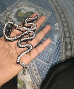 Snake Rhinestone Hair Clip