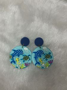 Ocean Life Statement Earrings